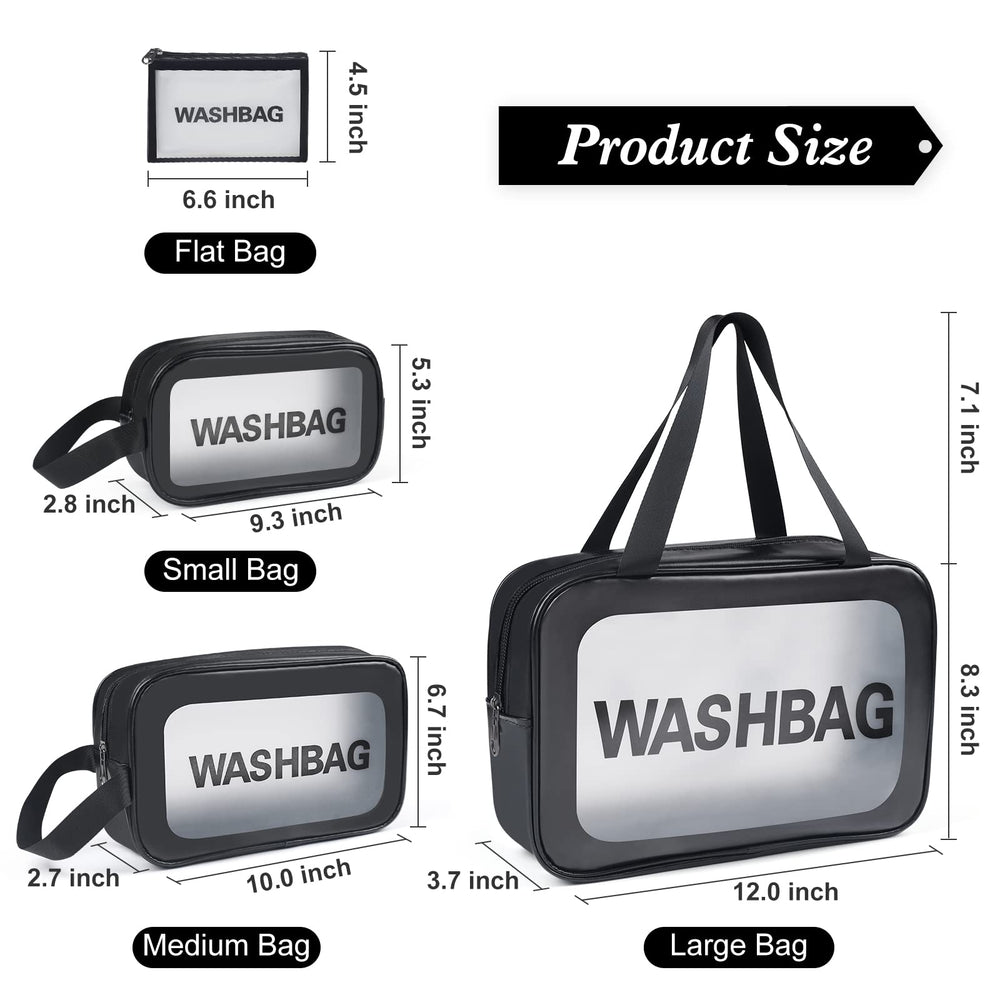 Pochette cosmétique YuanCheng PU cuir translucide, format compact idéal pour le voyage.