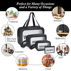 Trousse de maquillage YuanCheng PU cuir translucide, grande ouverture pour accéder rapidement.