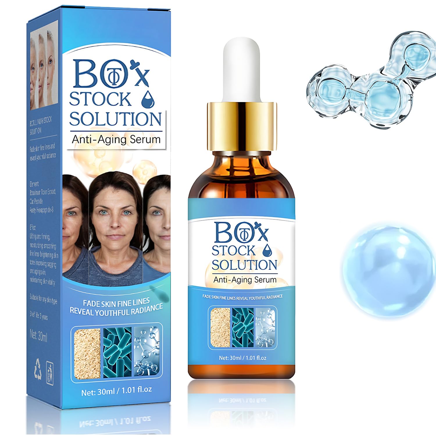 Routine matinale avec le sérum Yuanyuuo 2Box sur la peau.