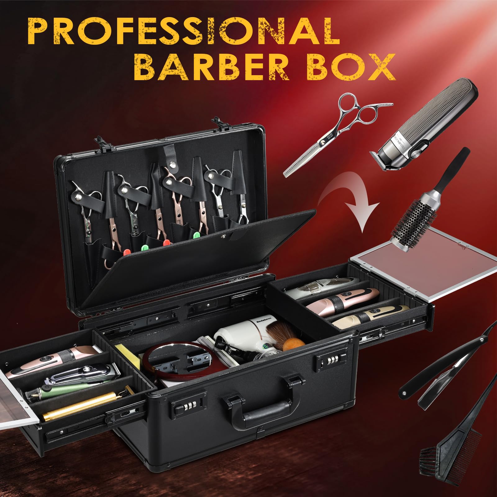 Yueieoun Barber Case porte-outils détachable pour un accès rapide
