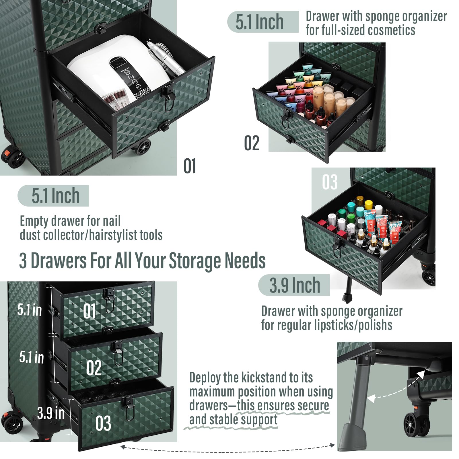 Premier tiroir Yueieoun, rangement compact pour outils précis.