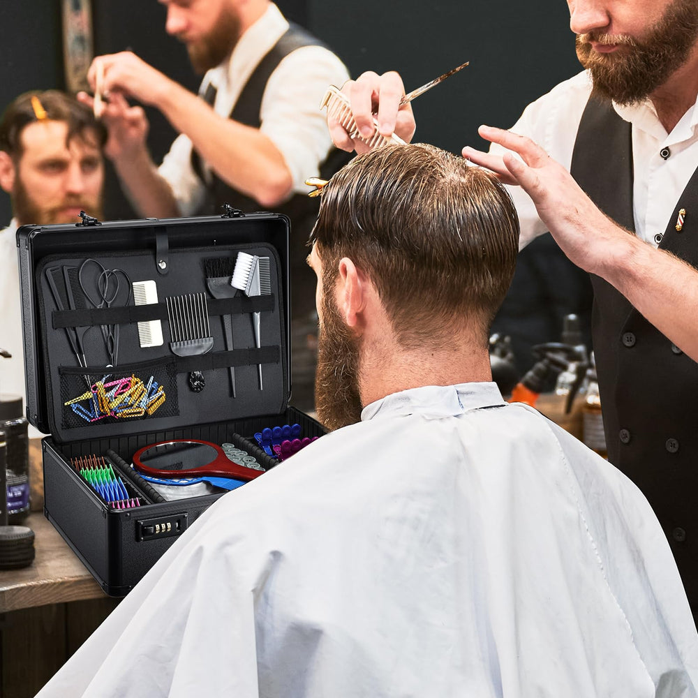 Etui Yueieoun Barber construction aluminium robuste pour durabilité