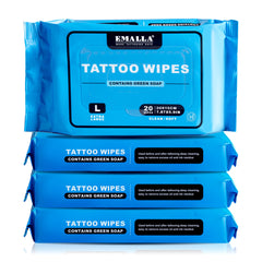 Lingettes savon vert Yuelong pack 80, pratique pour le tatouage et l'après-soin.