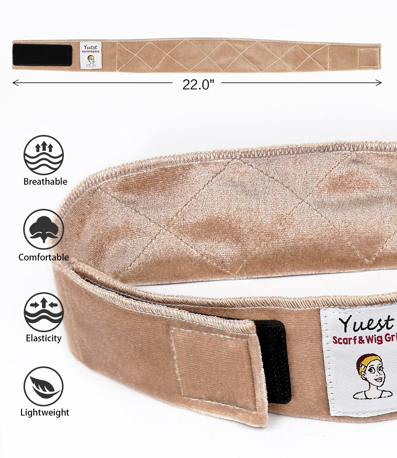 Matière velours doux de Yuest, réduction des irritations et pression.