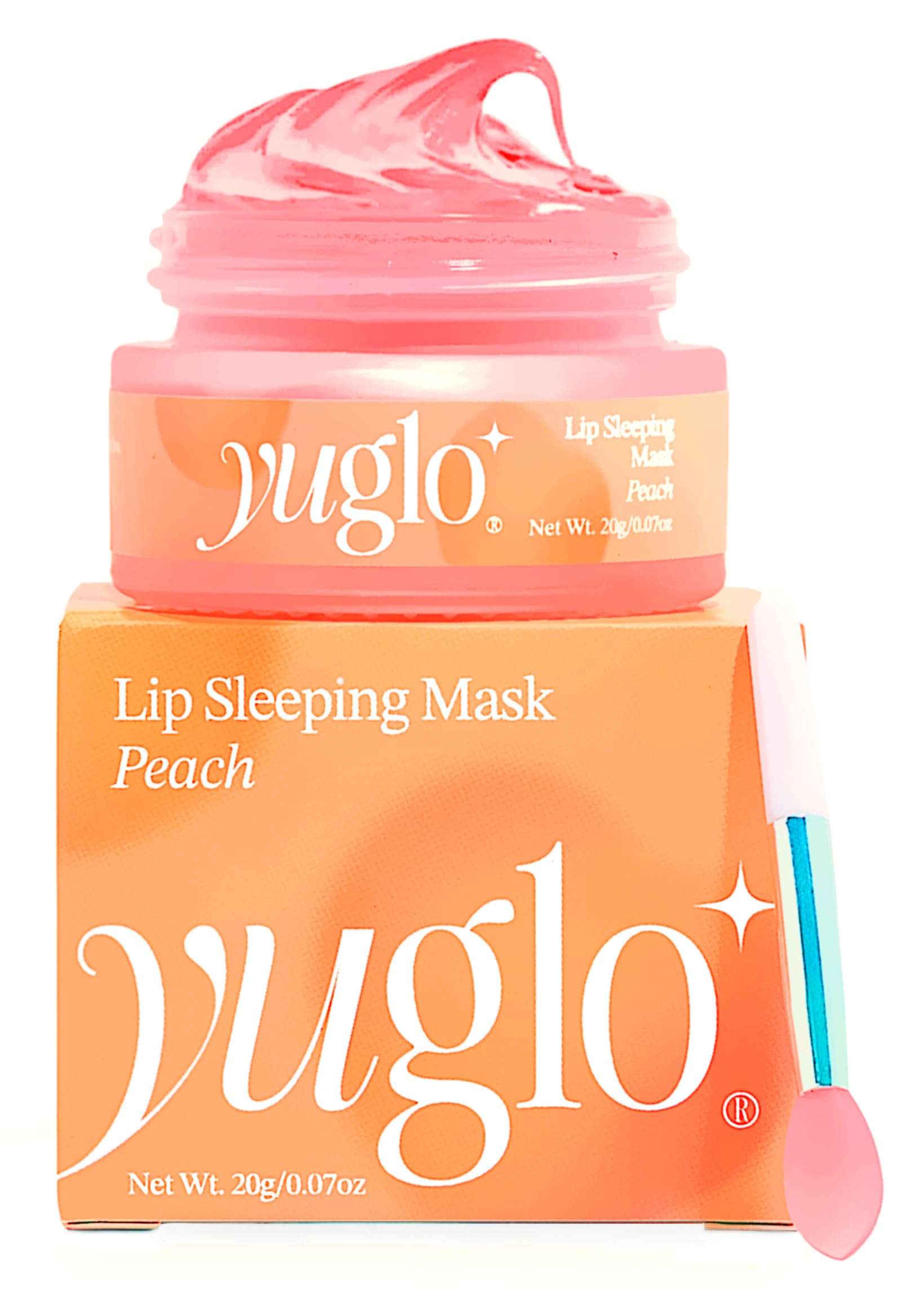 YuGlo Masque nocturne lèvres pêche : application douce pour lèvres sèches et hydratées