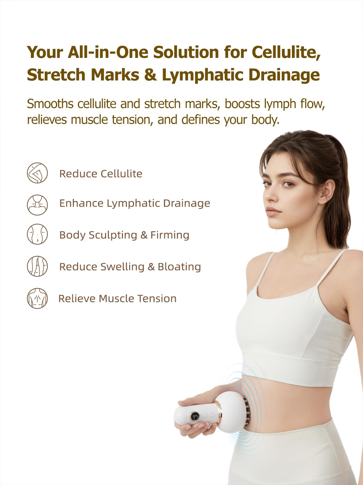 Yuonry massage anti-cellulite bras: améliore texture et élasticité de la peau