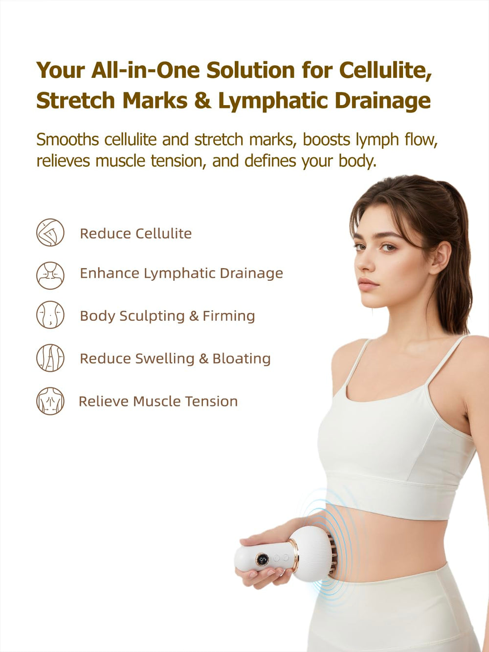 Yuonry massage anti-cellulite bras: améliore texture et élasticité de la peau