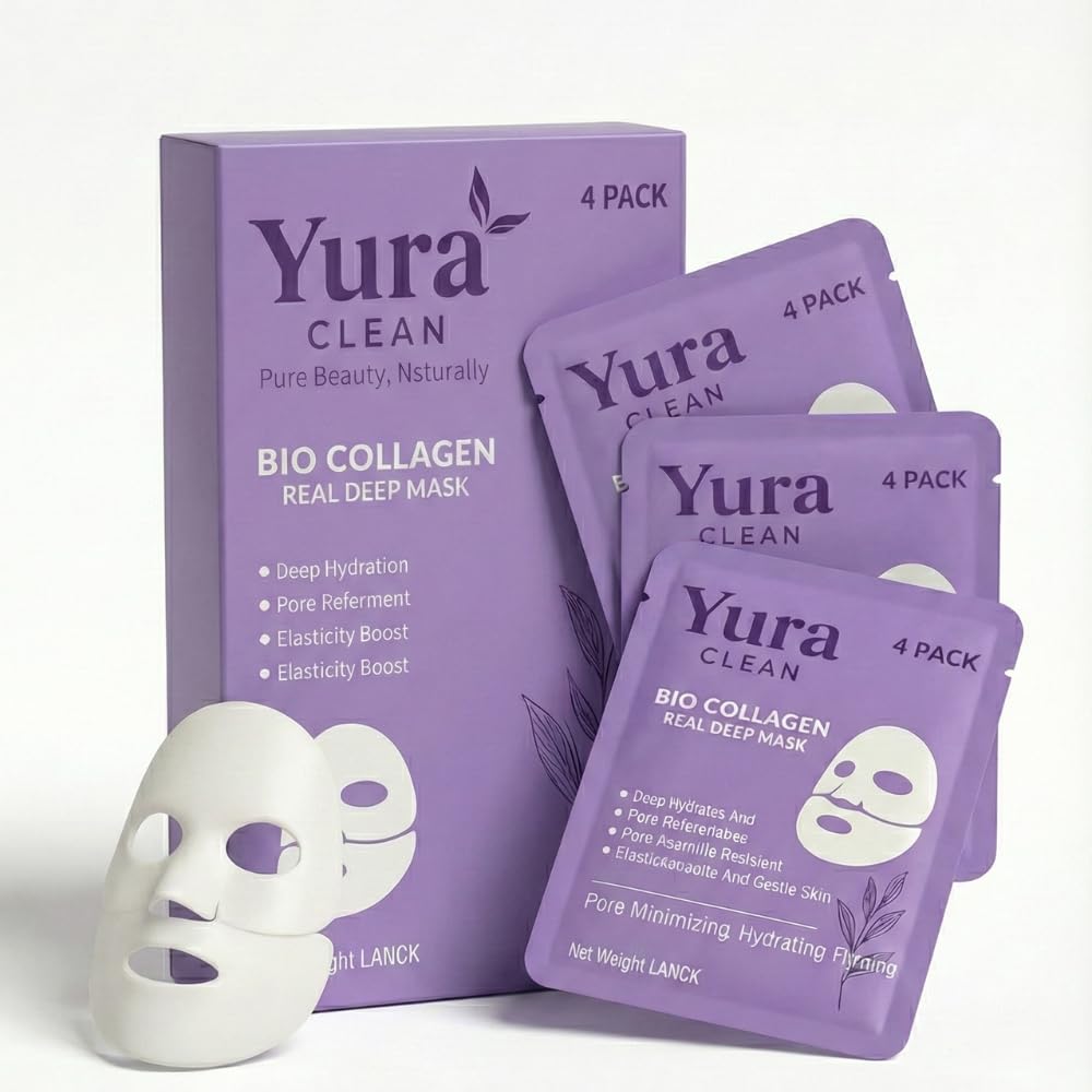 Yura Clean Masque Collagène Visage — emballage élégant prêt pour votre routine nocturne.