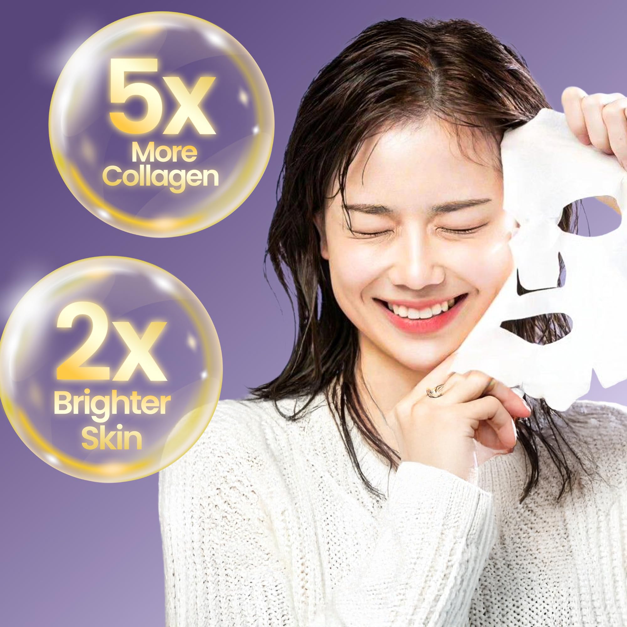 Yura Clean Masque Collagène Visage — texture riche offrant douceur soyeuse.