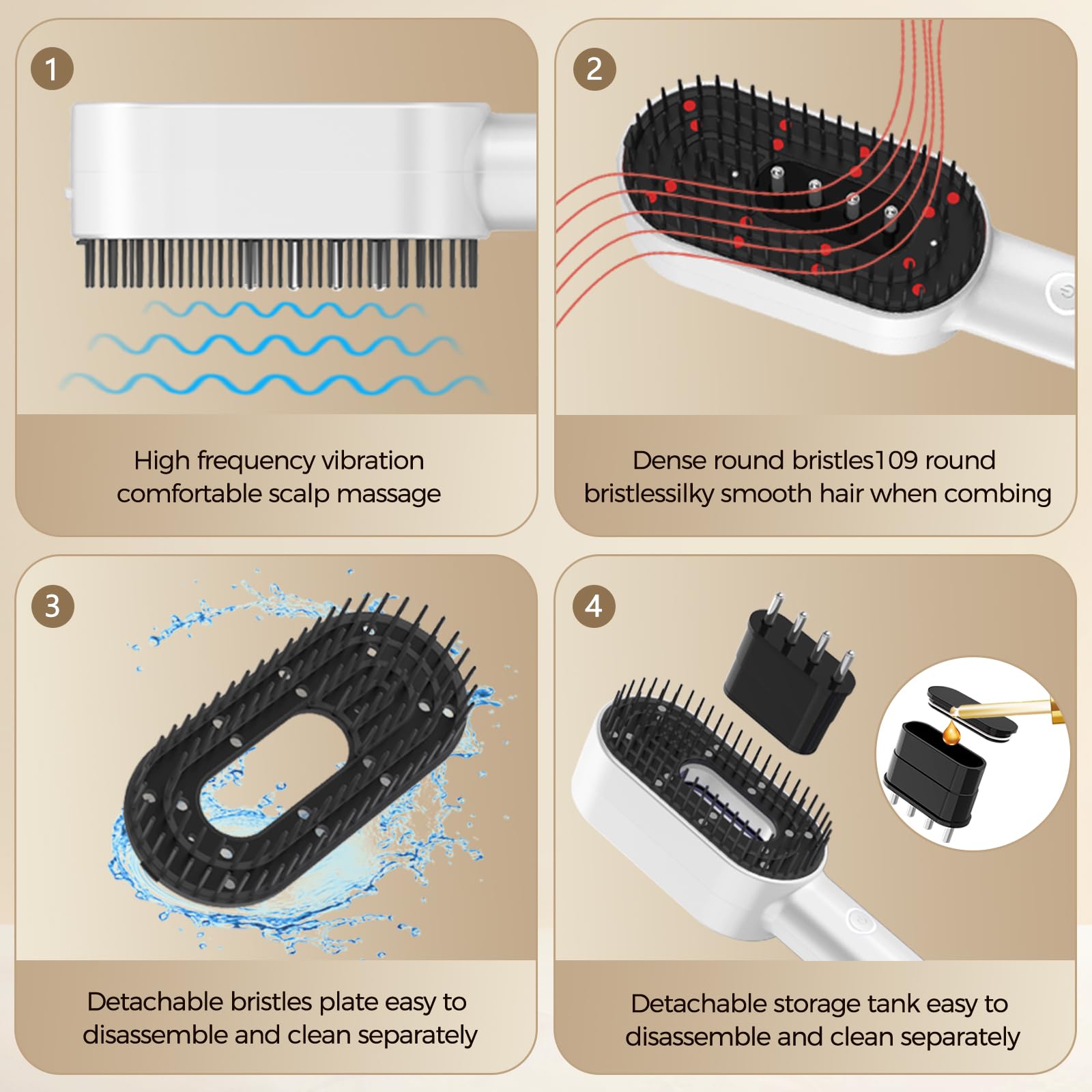 Brosse laser Yuxian format compact idéal voyage