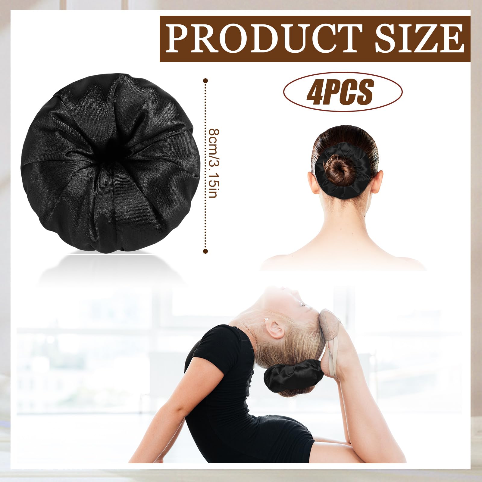 Accessoire cheveux satin noir Yuxung pour un coiffage rapide et sans dégâts.