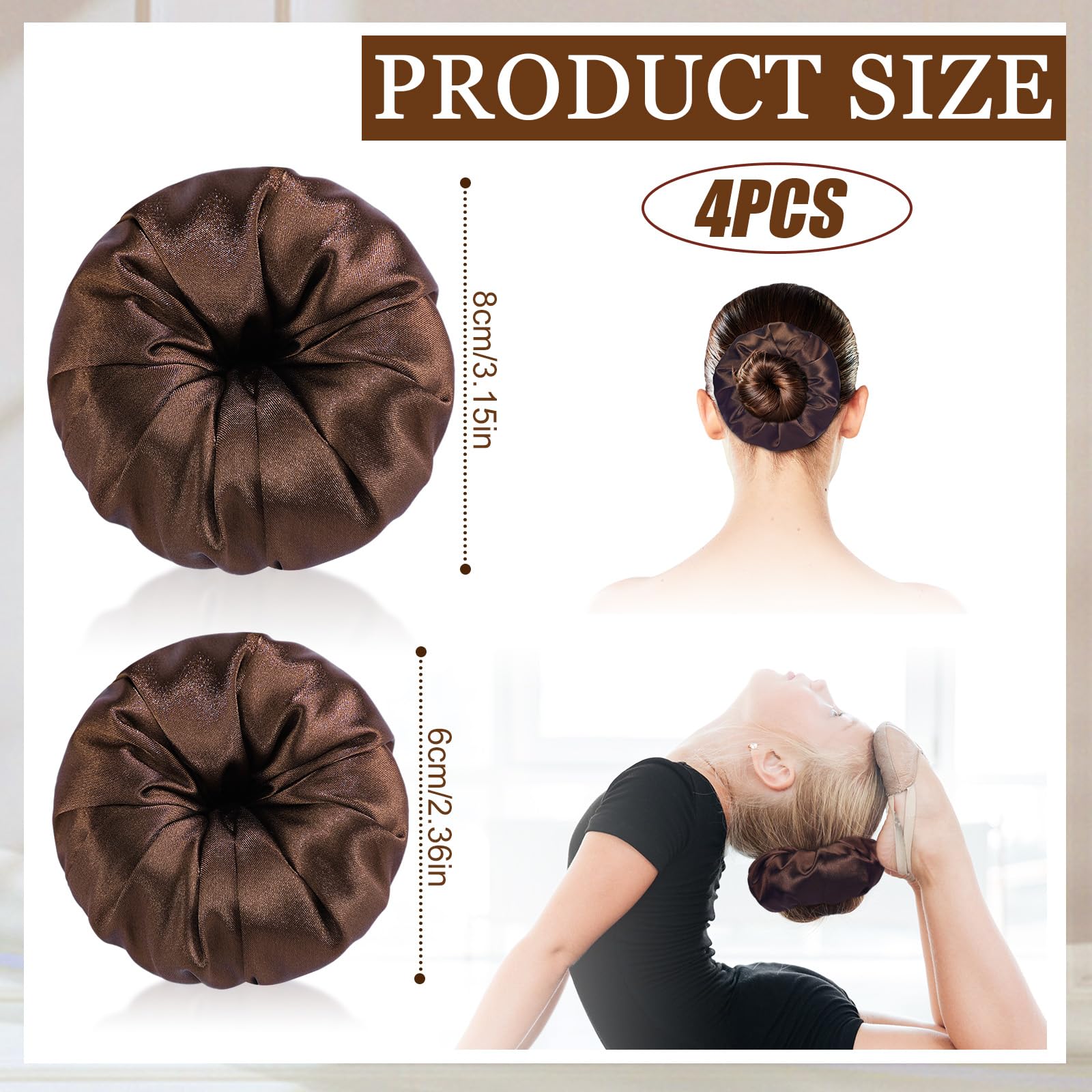 Yuxung chignon donut satin, accessoire durable pour réduire friction et casse capillaire.
