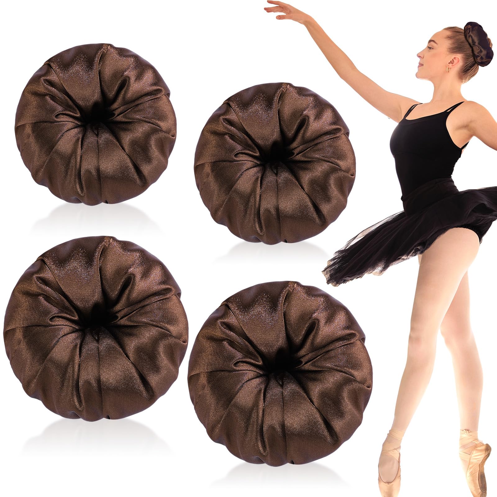 Yuxung chignon donut satin, chignon petit et portable pour déplacements rapides.
