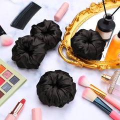 Chignon satin compacte noir Yuxung facile à transporter au bureau.
