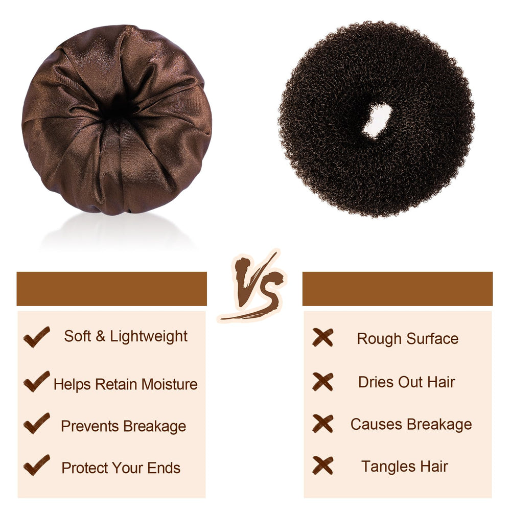 Chignon durable et élégant au quotidien grâce au satin du donut Yuxung.
