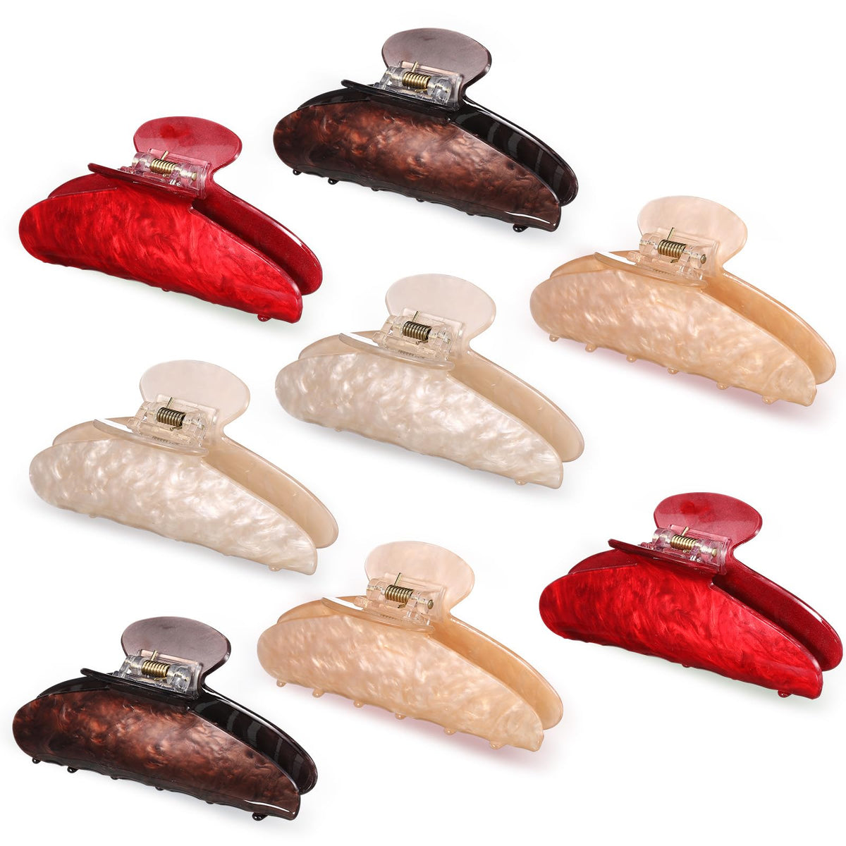 Pinces cheveux Yuxung en acrylique grandes, maintien fiable pour cheveux épais.