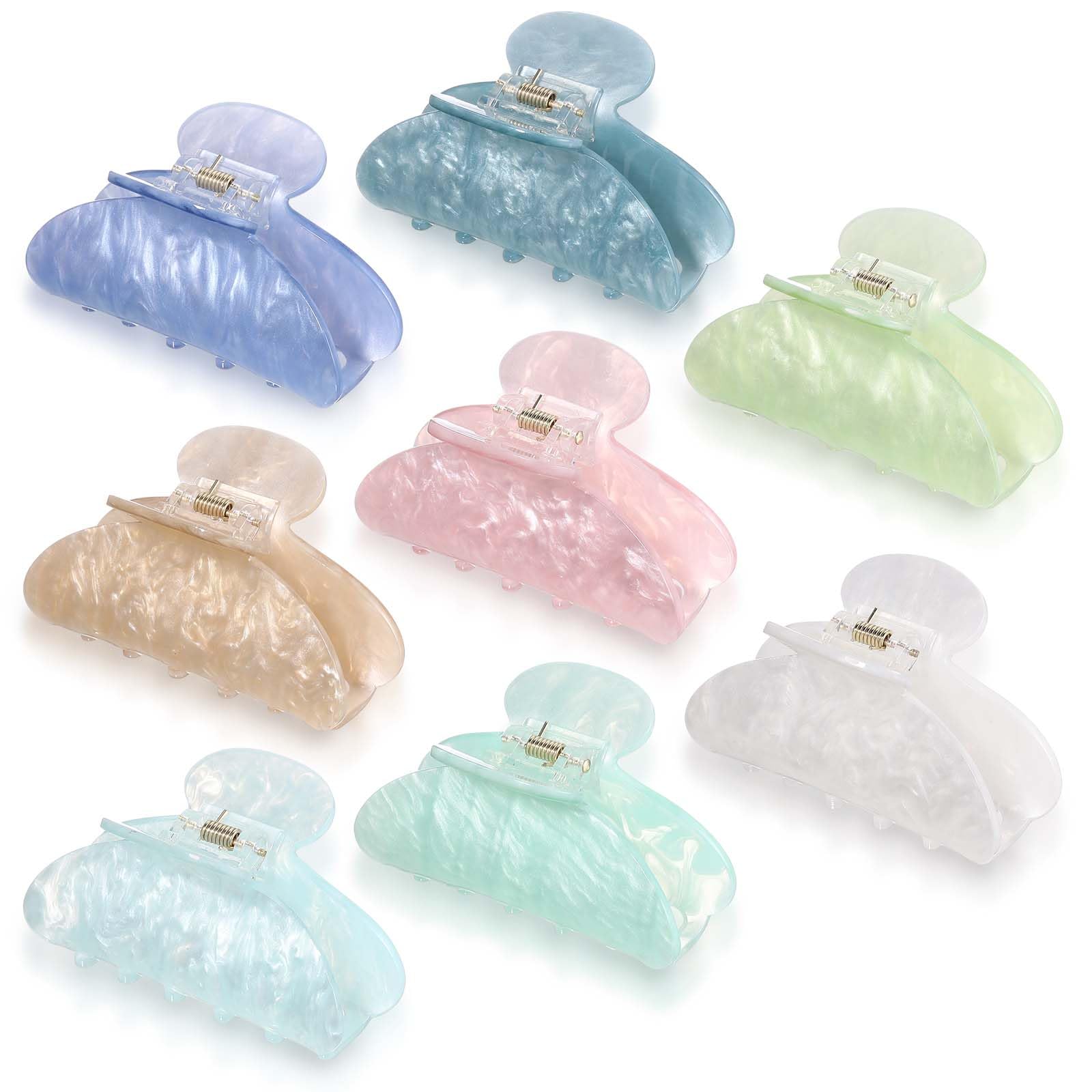 Pinces cheveux acryliques Yuxung grandes 8 cm – tenue anti-glisse pour cheveux épais.