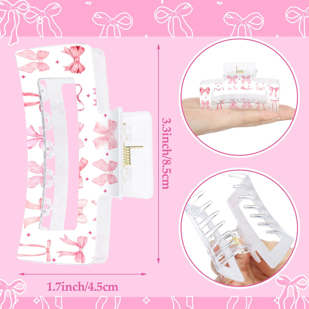 Pinces Yuxung cerise rose, design anti-glisse pour fixer les mèches pendant le maquillage.