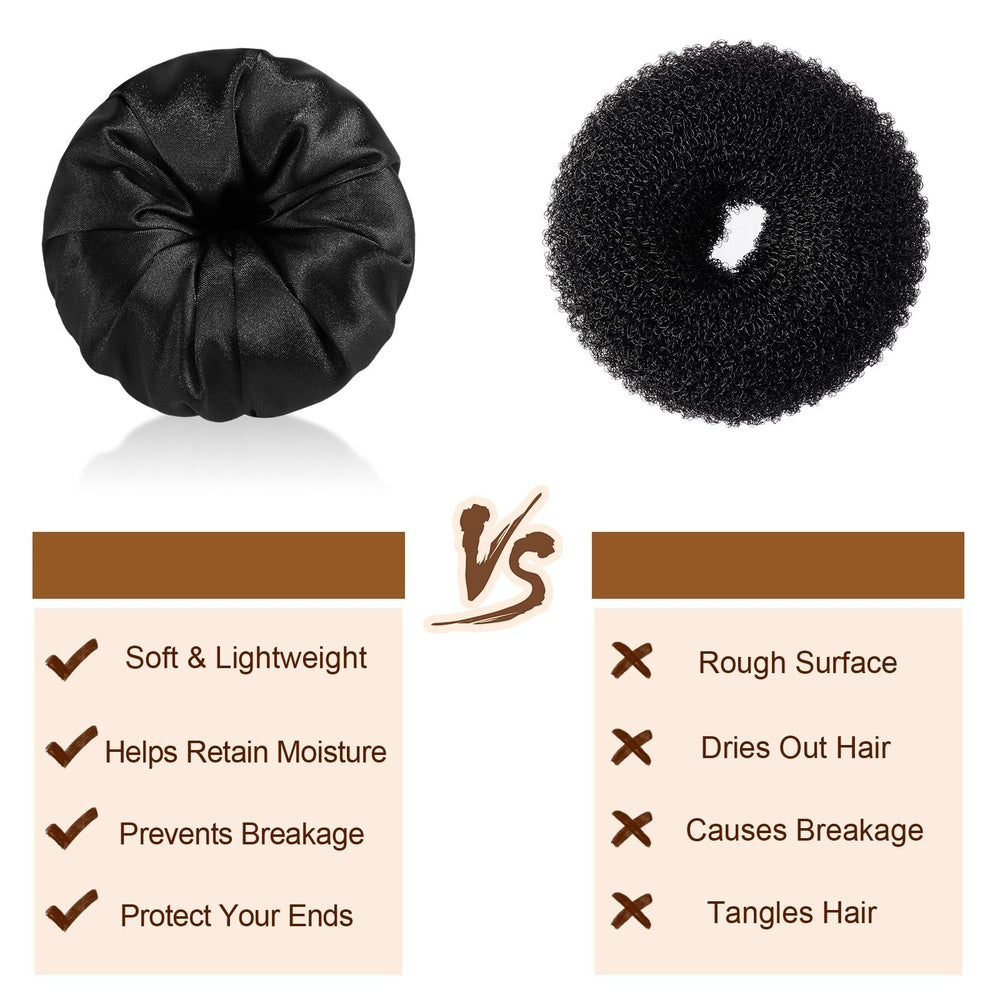 Chignon satin noir Yuxung pour look pro et performance sur scène.