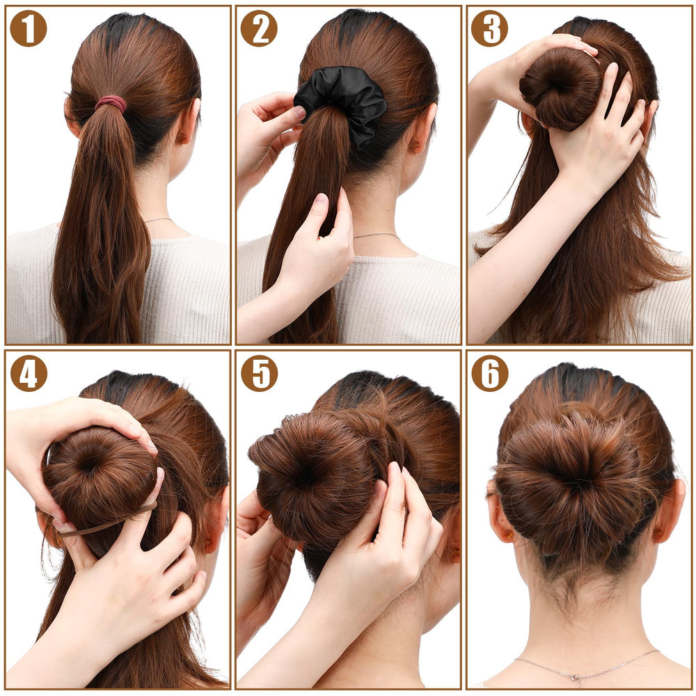Chignon satin noir Yuxung pour voyages et déplacements.