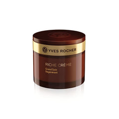 Crème riche Yves Rocher pour le visage, texture onctueuse pour peau mature et sèche.