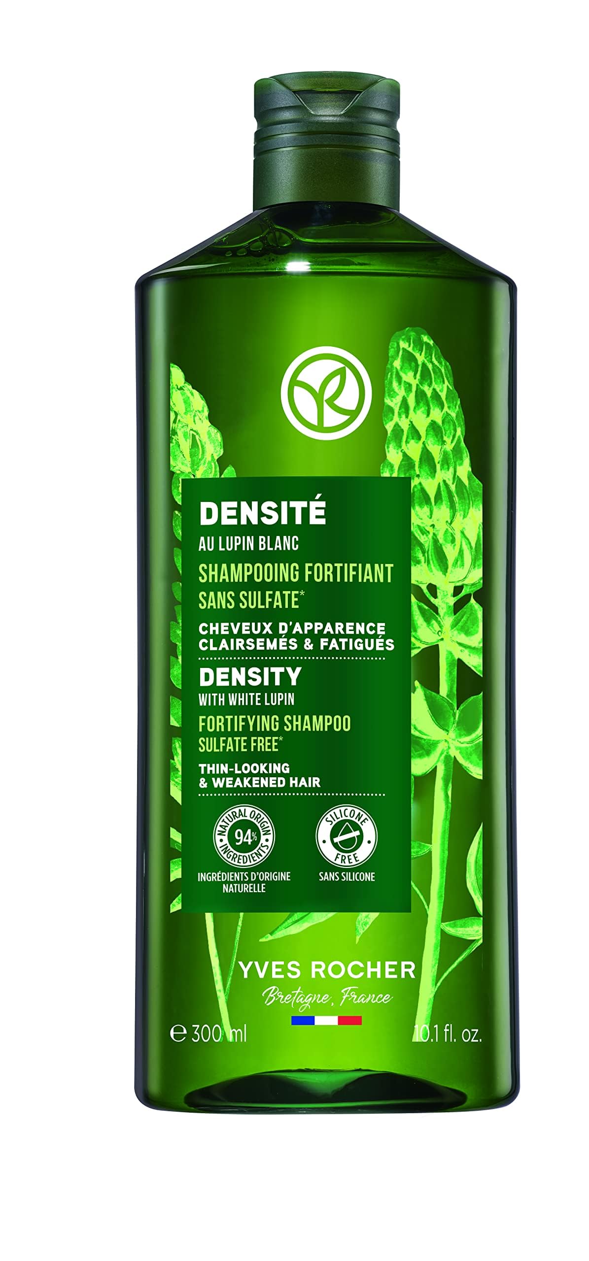 Bouteille Yves Rocher Density Rescue 300 ml, fortifiant le cuir chevelu.