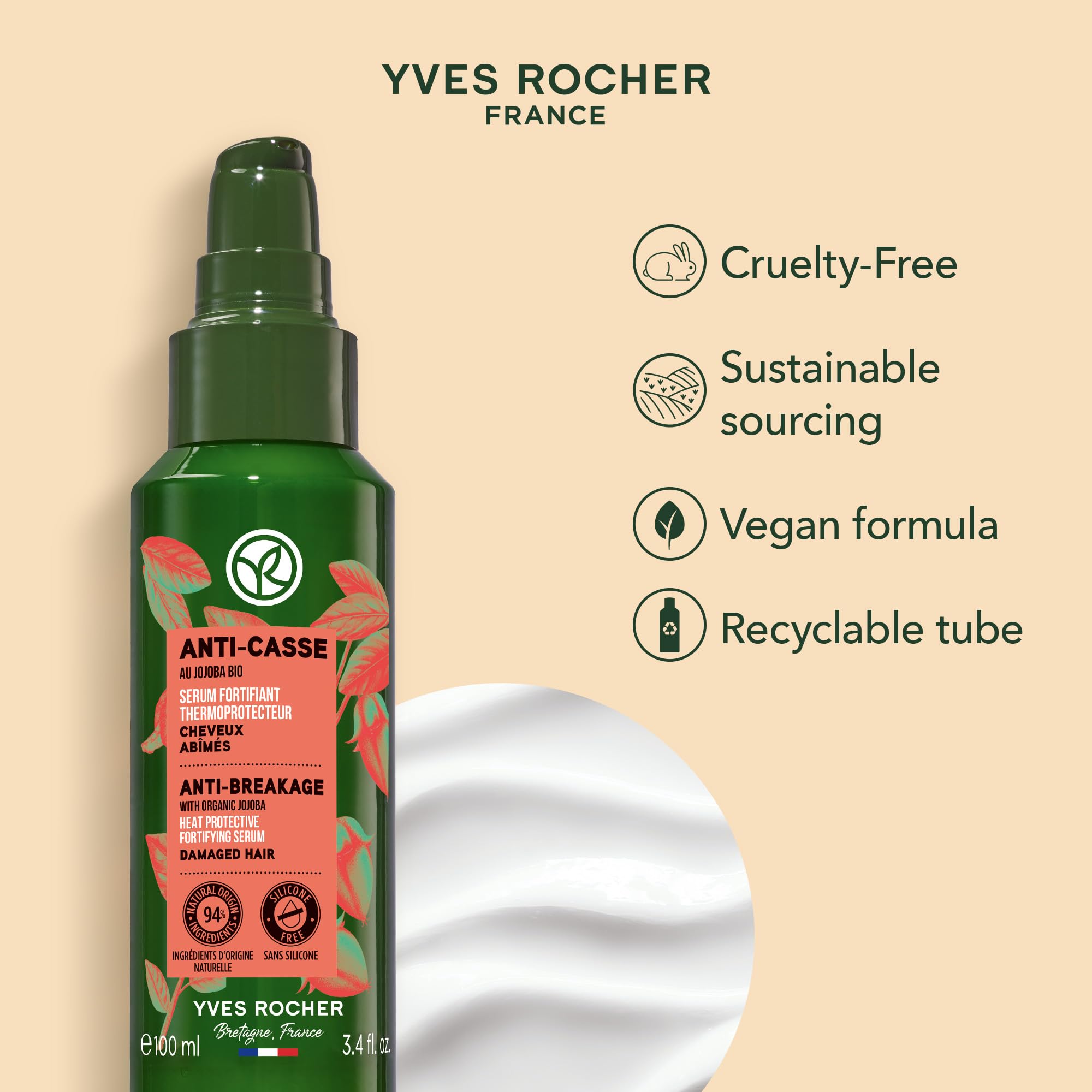 Dual-use serum provides care and heat protection in one product.