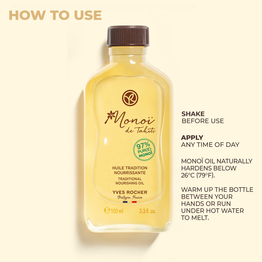 Parfait après douche pour Yves Rocher Monoï Tahiti, hydratation et douceur.