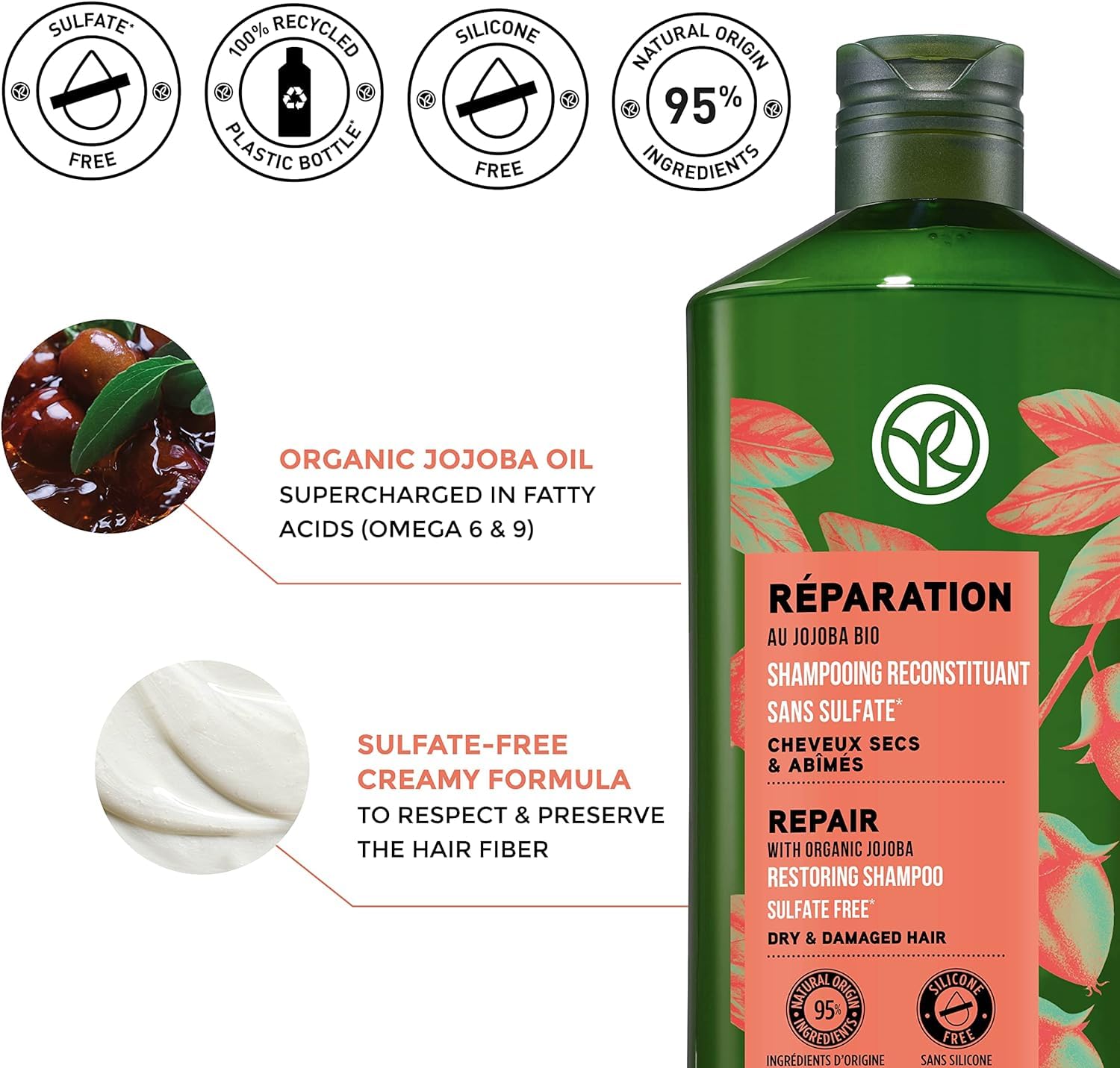 Finished look: glossy, detangled hair with easy manageability.