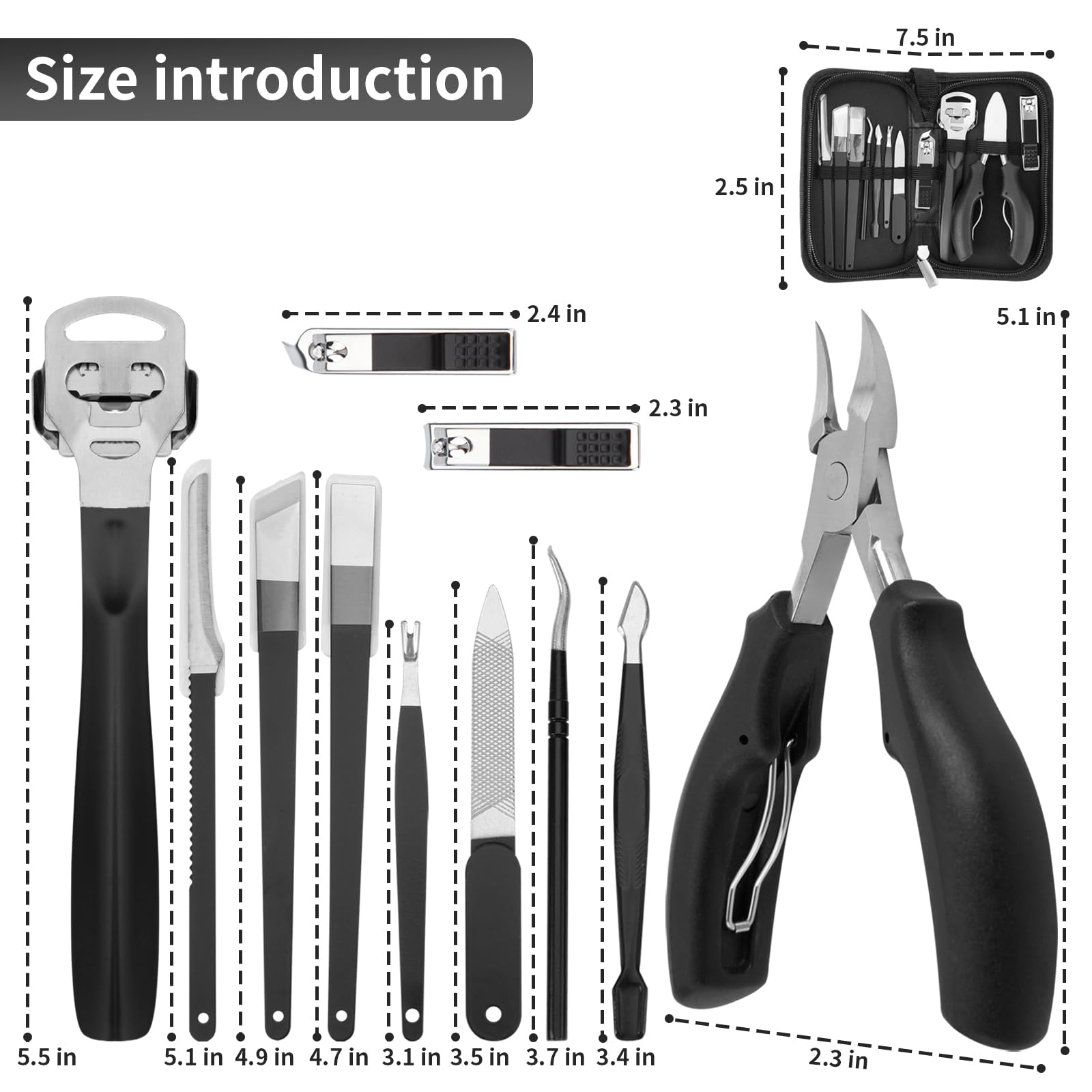 YWEAUIV Coupe-ongles gros, idéal pour ongles épais et difficiles à couper.