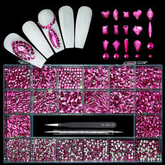 Yzzseven diamants rose 700, brillance durable pour ongles et créations