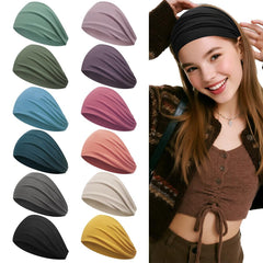 Bandeau large Z-CHARMMY non glissant pour cheveux, maintien fiable par temps venteux.