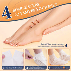 Z：SEA Masque pieds - chaussettes d’application, soin simples pour pieds sains