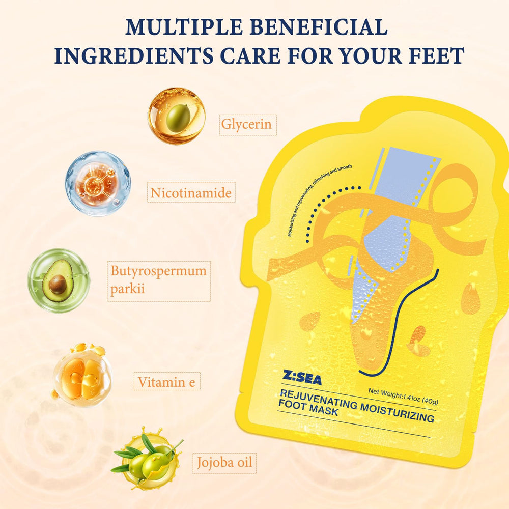 Z：SEA Masque pieds - formule hydratante et douceur durable
