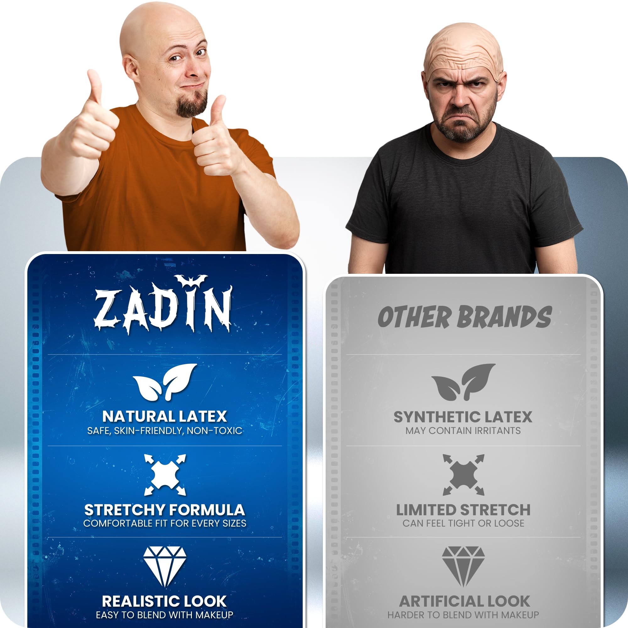 Calotte chauve Zadin pour le costume Mr. Clean.