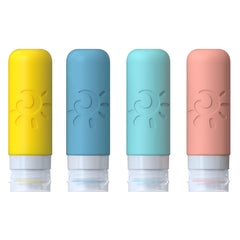 Ensemble Zafit 4 bouteilles en silicone, léger et pratique pour les déplacements.