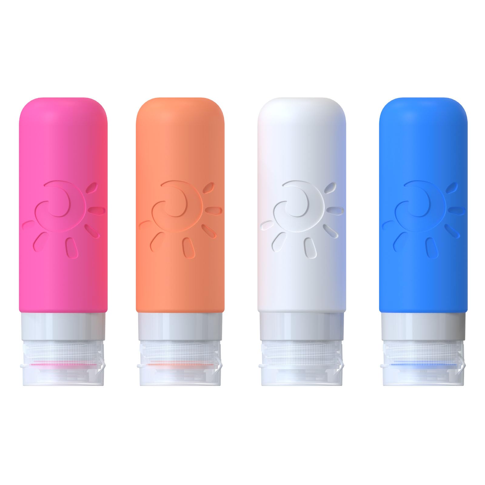 Ensemble Zafit 4 bouteilles en silicone réutilisables, léger et pratique.