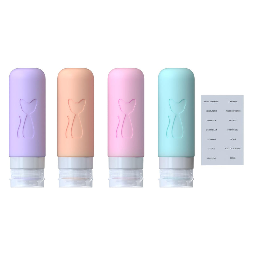 Ensemble Zafit bouteilles voyage 4 pièces compactes, idéal pour les formats cabine.