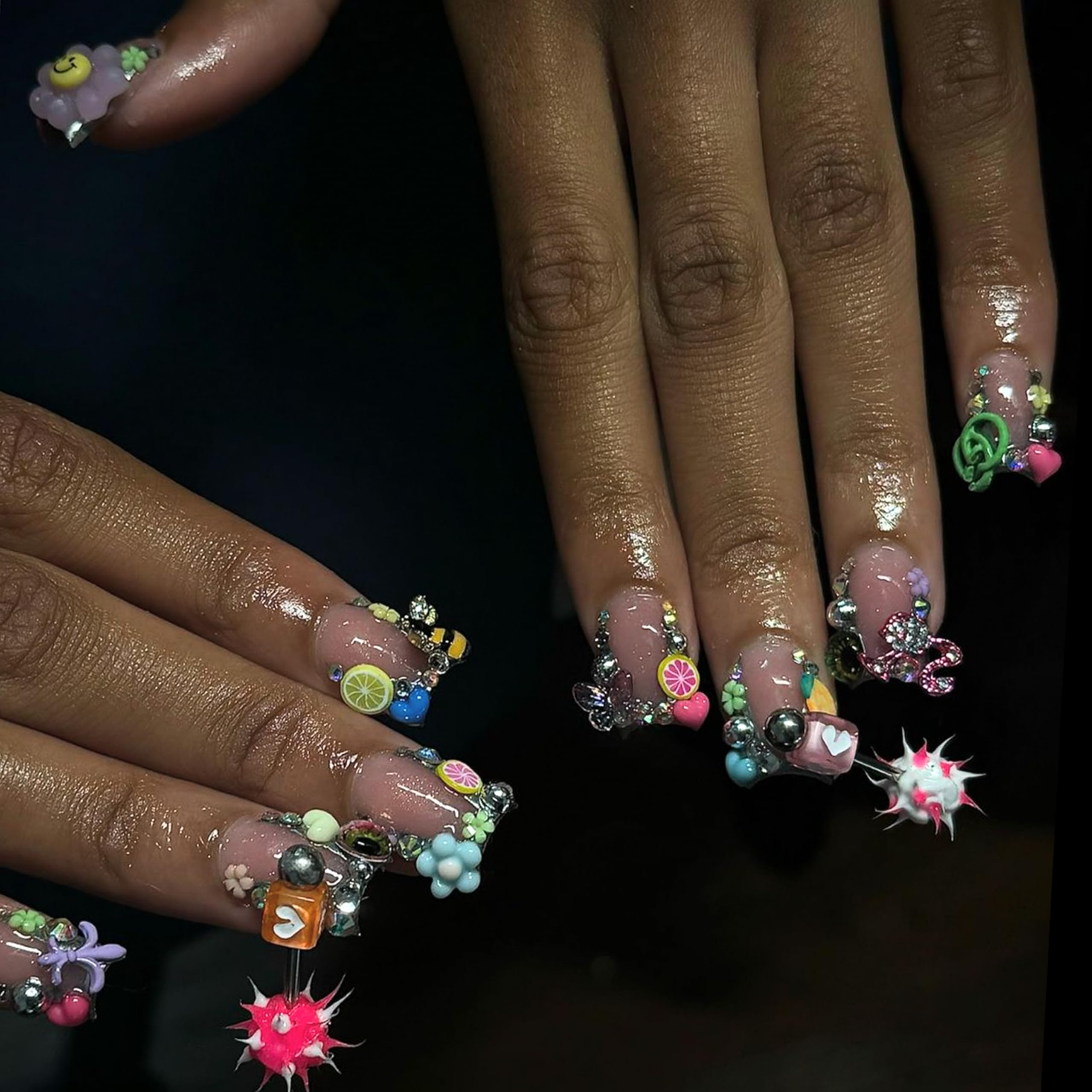 ZAKCBEAUR pompons-ongles pour ajout texturé et ludique