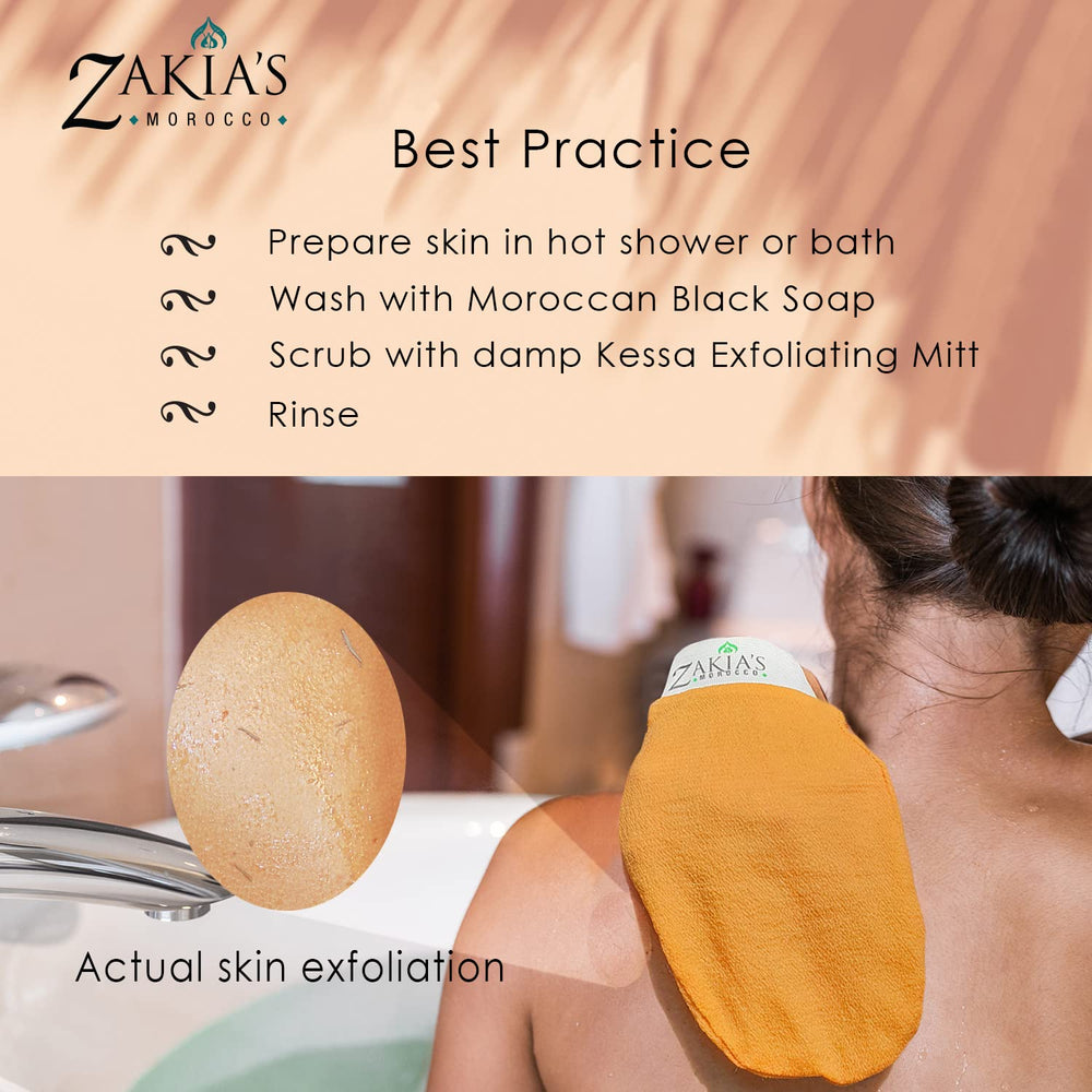 Sensation douce et grain fin, exfoliation contrôlée par Zakia's Morocco.