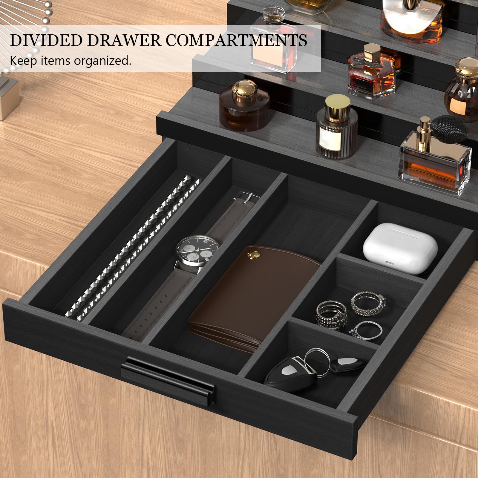 Zaldia espaces caches bijoux et cartes pour un rangement discret