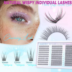 Les cils C-Curly Zanlufly ajoutent un effet 3D discret