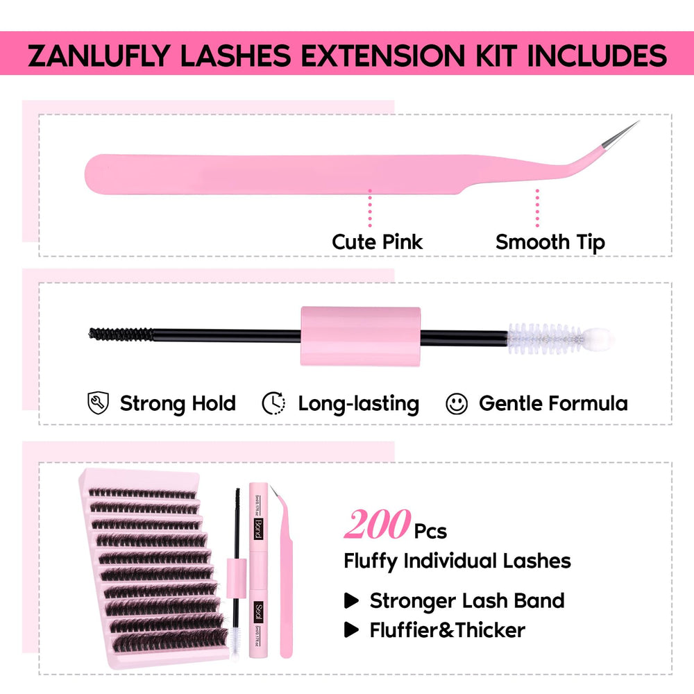Applicateur de cils Zanlufly pour une application maîtrisée.