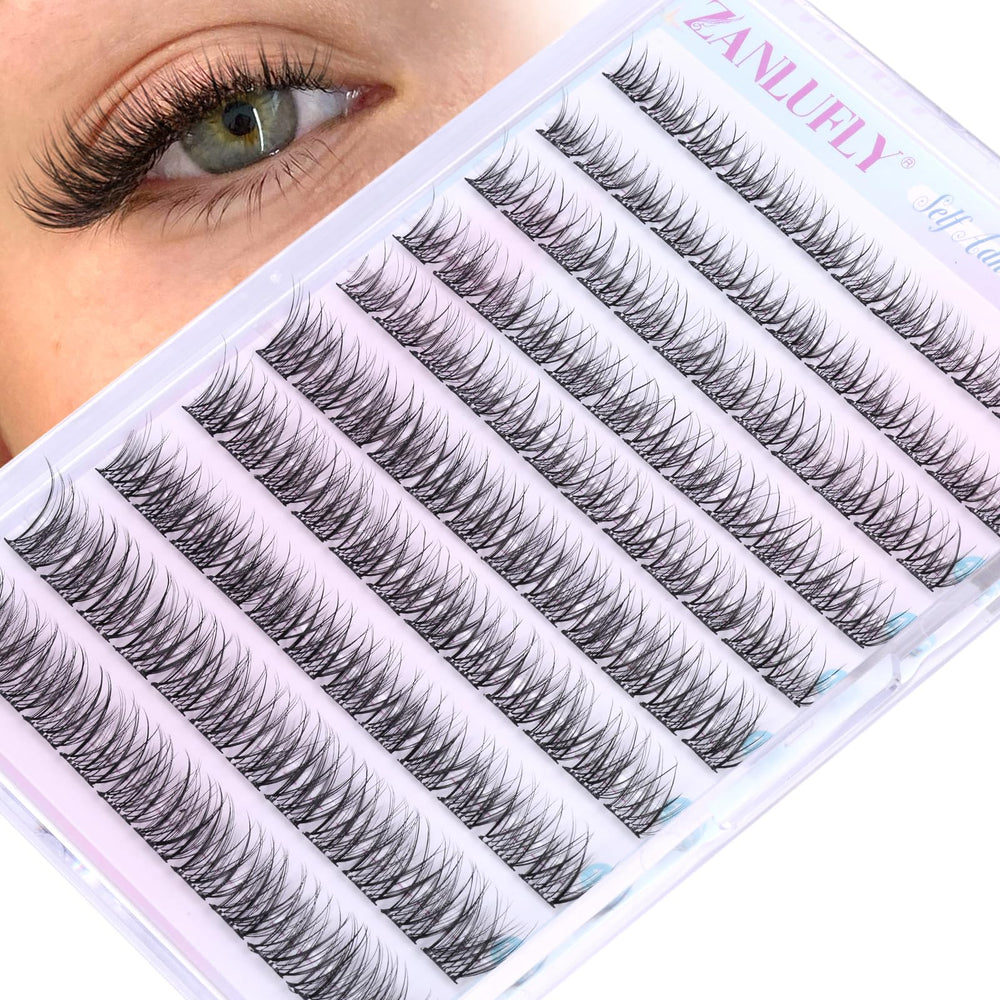 Cils auto-adhésifs Zanlufly 8-14 mm pour un look durable et naturel.