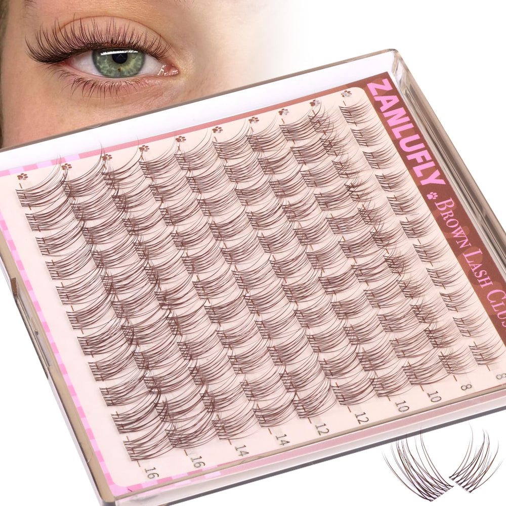 Zanlufly cils bruns ensemble naturel: regard doux et harmonieux.