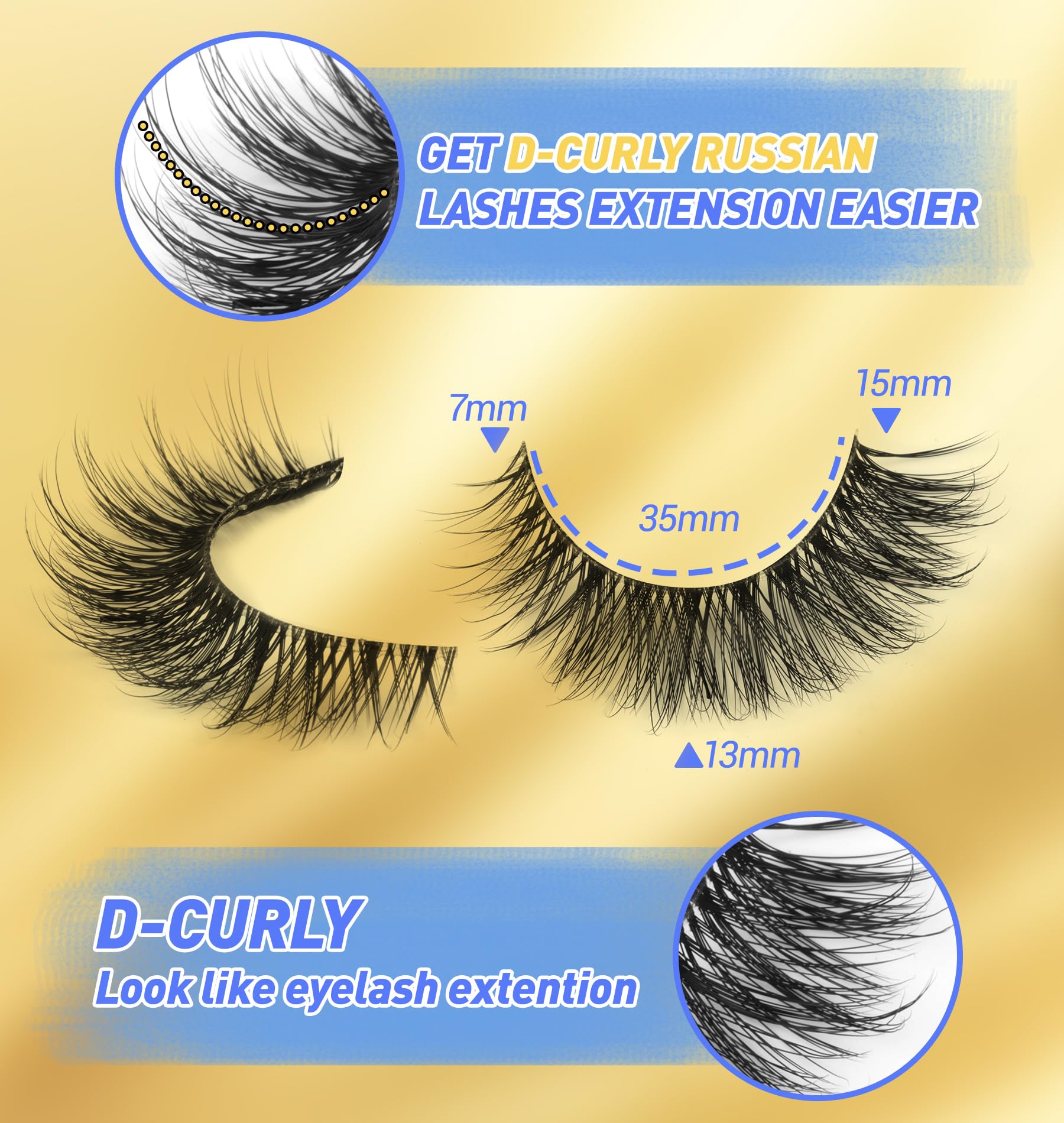 Cils Zanlufly cat-eye D-curly fluffy offrant un effet lifting discret