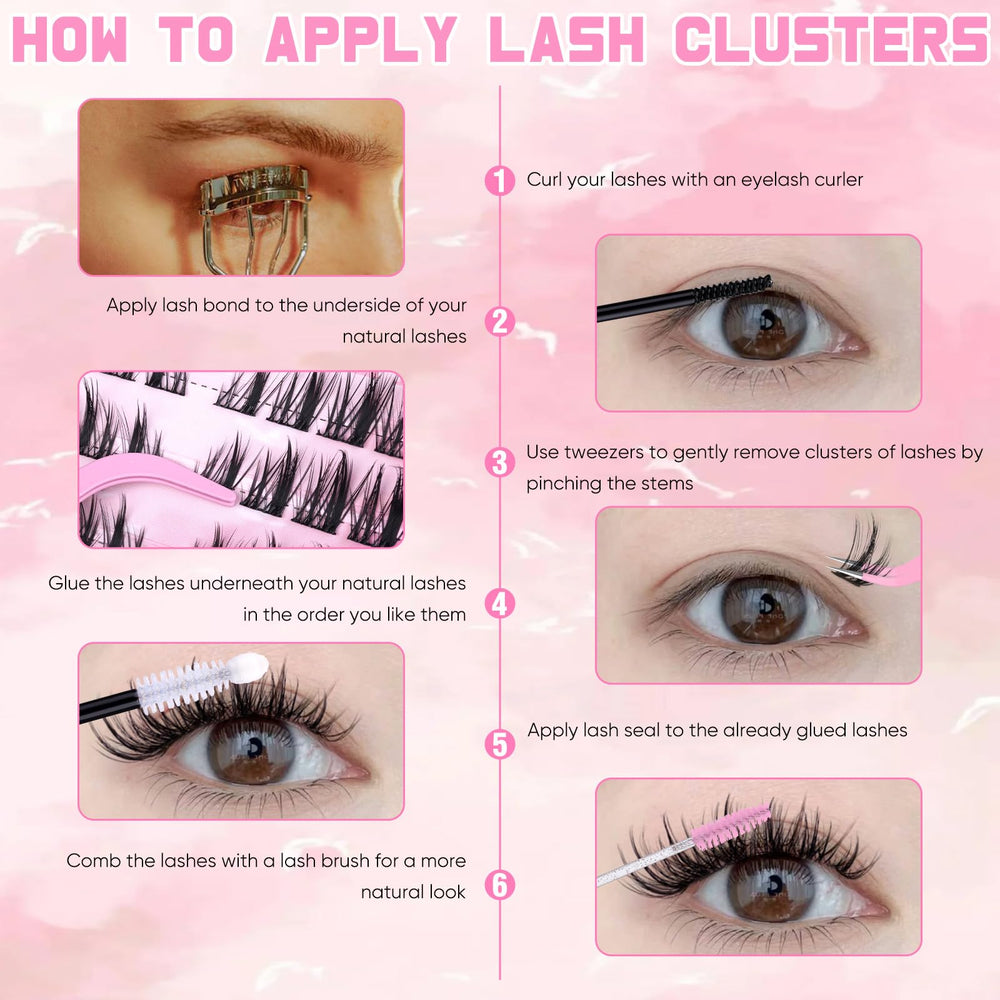 zanlufly cils-en-grappes longueur-9-15mm: look personnalisable
