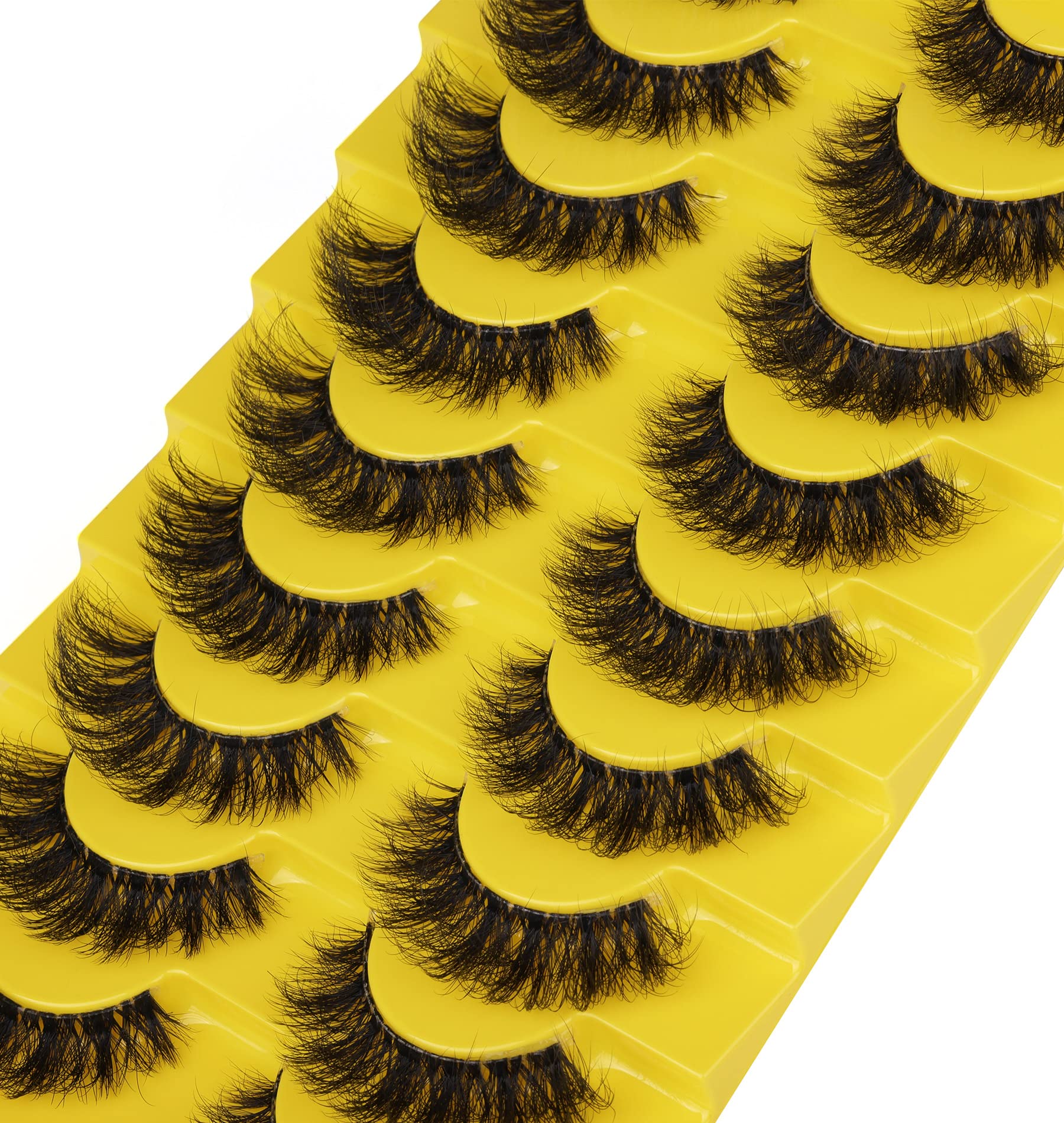 Cils faux mink synthétique Zanlufly avec bande invisible pour naturel