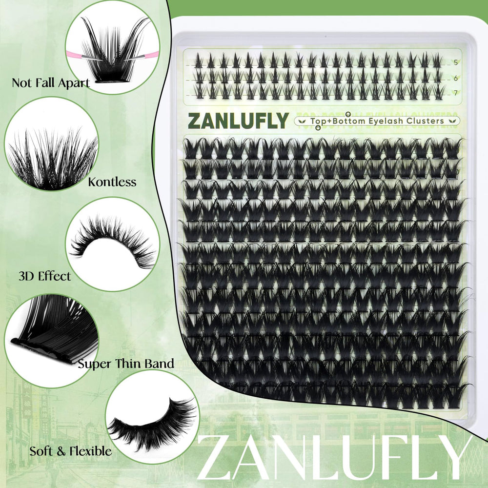 Zanlufly cils-individuels réutilisables pack 276 pièces