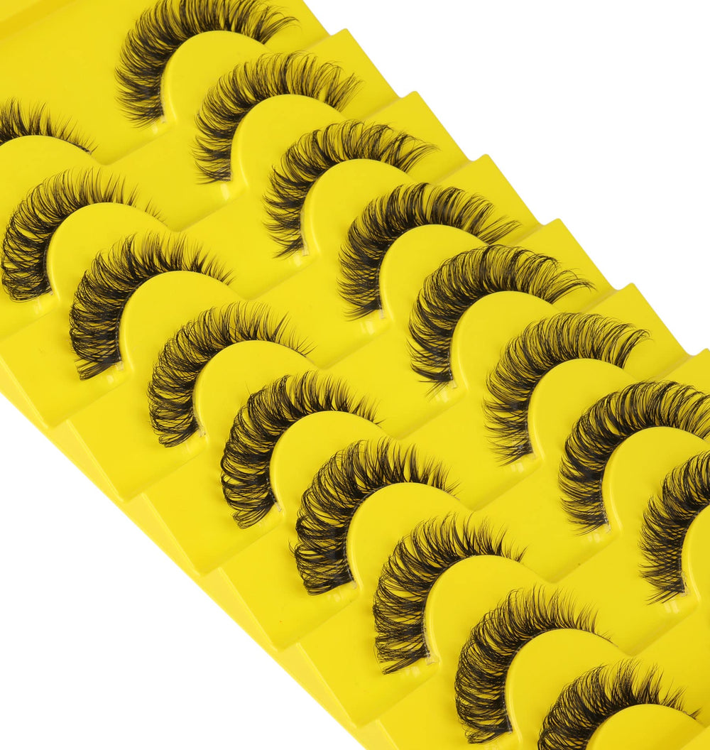 Cils Zanlufly naturels, effet cat-eye D-Curl pour un regard ouvert.
